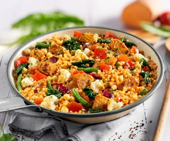 Poêlée aux légumes-poulet ’Indian curry‘ (Numéro d’article 10950)