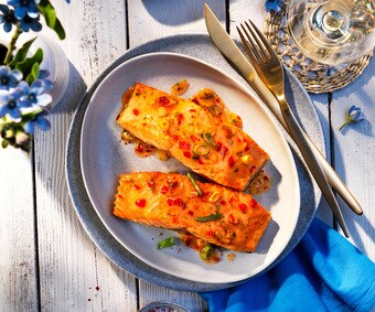 Filets de saumon 'sweet chili' (Numéro d’article 11571)