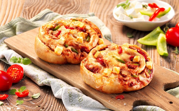 Escargots pizza 'feta - poivrons' (Numéro d’article 11656)
